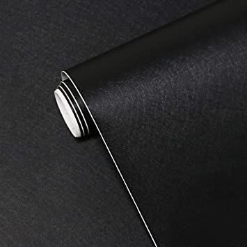 Photo 1 of 17.7" x118" Black Wallpaper Solid Black Peel and Stick Wallpaper Black Contact Paper Waterproof Self Adhesive Removable Wallpaper Decorative for Wall Covering Countertop Table Cabinet Vinyl Film
Set of 2