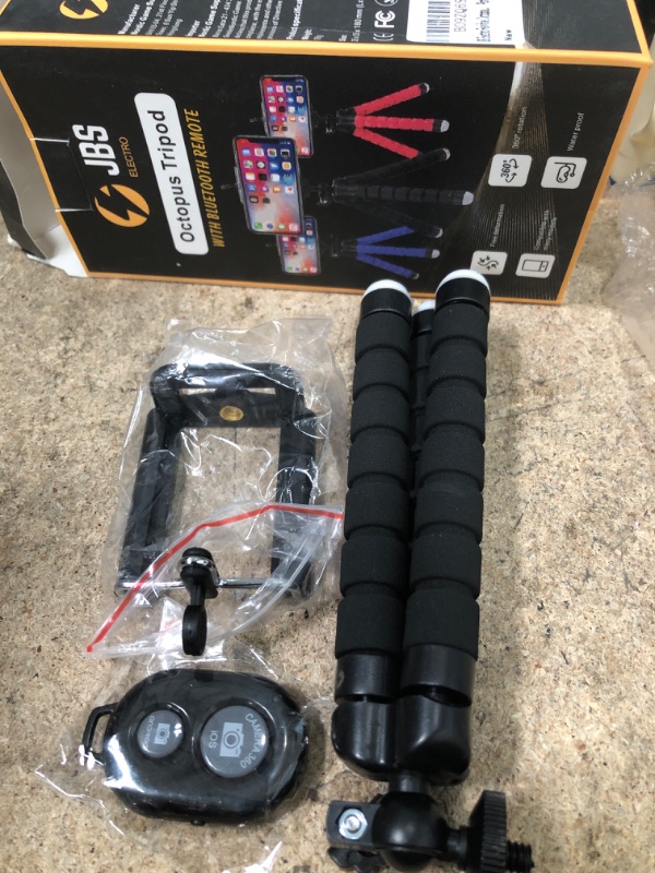 Photo 2 of JBS Electro Flexible Octopus Tripod - Universally Compatible Tripod with Bluetooth Remote - Works with Cameras and Phones - Portable and Easy to Use