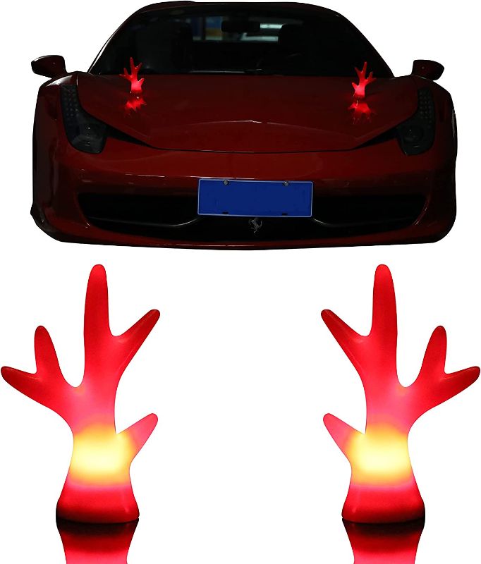 Photo 1 of 2 PCS BUNDLE
Generic Car Roof Decoration 3D Bumper Hood Stickers Car Horn Light Decoration - Unique and Exclusive Mark Car Lights Cool Motorcycle Light Christmas Car Decoration Car Accessories(2pcs)-red
