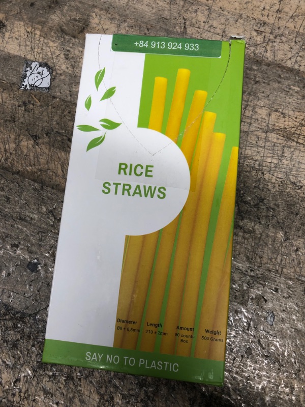 Photo 2 of ( 100% Natural from VietNam) ECT-Rice straws for beverage-Biodegradable-Edible Rice Drinking Straws, individual wrapped paper straws, 80units/box (MIX COLOR, 0.31IN (inches)