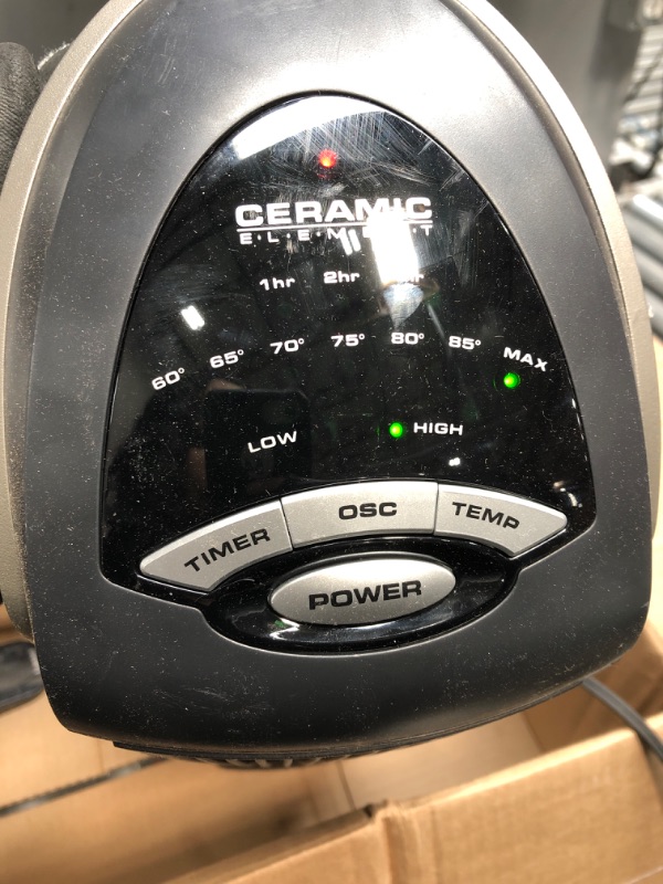 Photo 1 of Lasko Oscillating Ceramic Tower Space Heater for Home with Adjustable Thermostat, Timer and Remote Control, 22.5 Inches, Grey/Black, 1500W, 751320