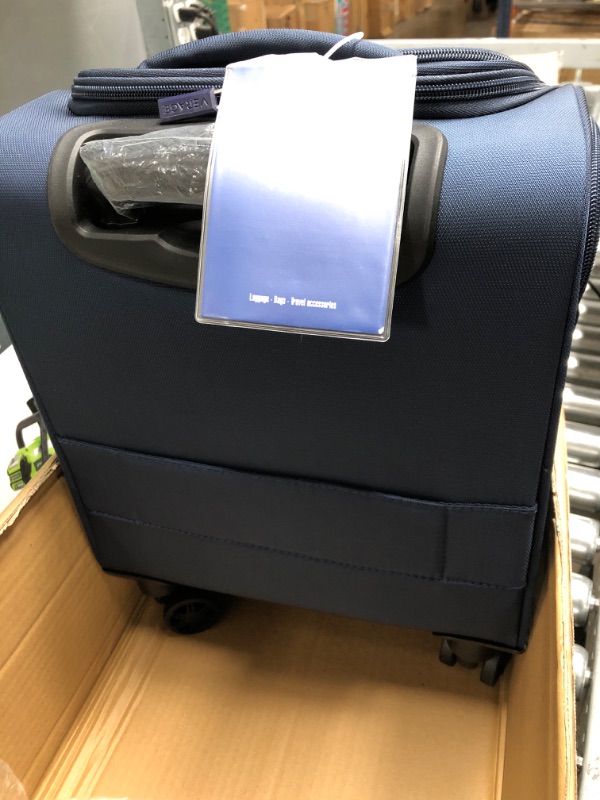 Photo 3 of VERAGE Carry On Underseat Luggage with Wheels & USB Port, Wheeled Spinner Bag Carry-on Luggages for Airlines, Lightweight Suitcase Men Women, Pilots and Crew (14-Inch Compact) 14-Inch Compact Underseat Navy