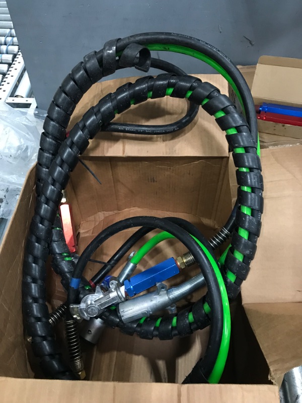 Photo 1 of 15' 3-IN-1 WRAP - 7 WAY ELECTRICAL TRAILER CORD CABLE ABS & AIR LINE HOSES
