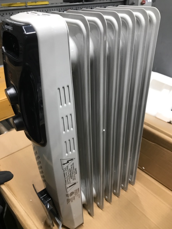 Photo 4 of *Did Not Power On* Amazon Basics Indoor Portable Radiator Heater - White White Heater