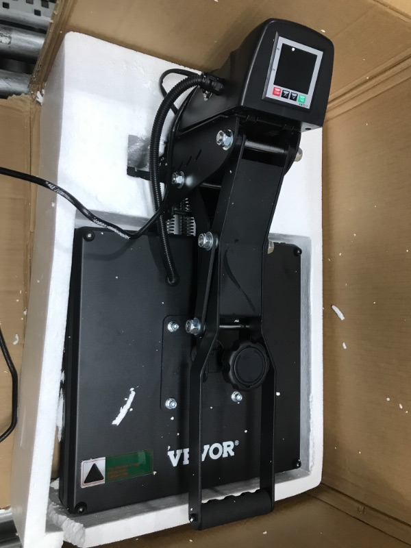 Photo 2 of *SEE NOTES*
 VEVOR Heat Press, 15x15 Power Heat Press Machin, Black
