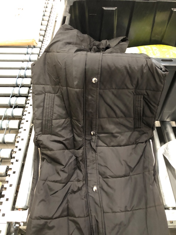 Photo 1 of inorin girls down vest stand collar with hoodie outerwear gilet pockets black