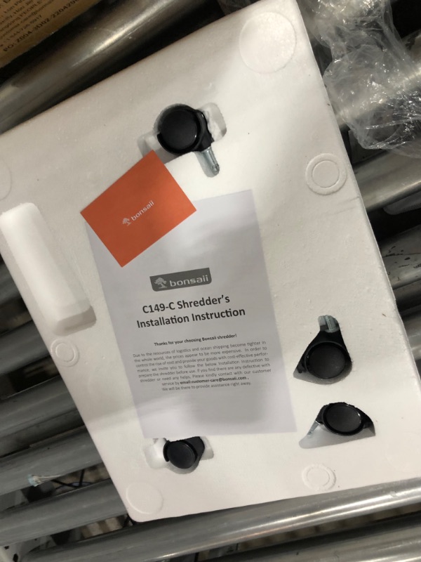 Photo 1 of Bonsaii C149-C Shredder and 24-Pack Lubricant Sheets
