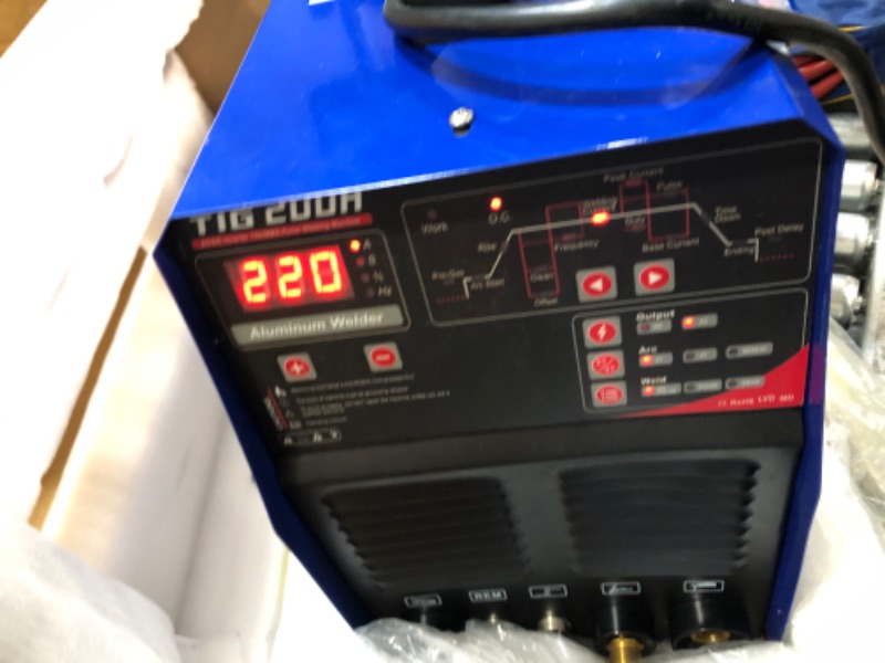 Photo 2 of VEVOR TIG Welder AC/DC, 3 in 1 TIG/MMA/ARC Welding Machine with 110/220V Dual Voltage, 200A Aluminum MMA Welder w/Inverter IGBT and Digital Panel, Multiprocess ARC Welder