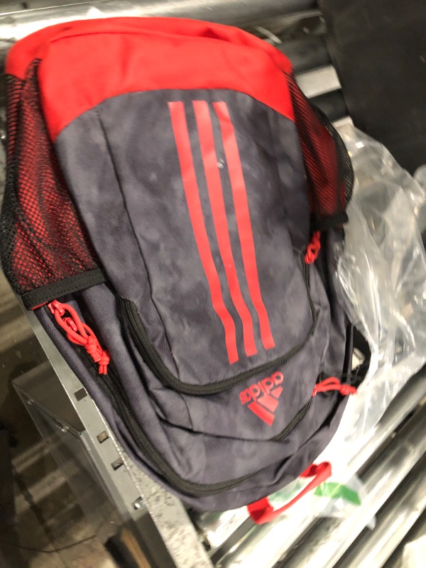 Photo 2 of adidas Back to School BTS Creator Backpack, Stone Wash Carbon/Vivid Red, One Size One Size Stone Wash Carbon/Vivid Red