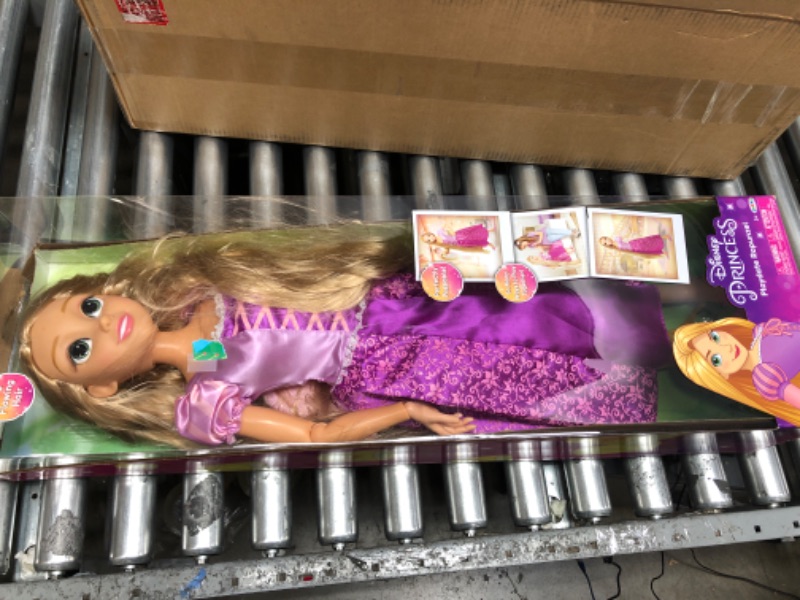 Photo 3 of Disney Princess Rapunzel 32" Playdate, My Size Articulated Doll, Comes with Brush to Comb Her Long Golden Locks, Movie Inspired Purple Dress, Removable Shoes & A Tiara