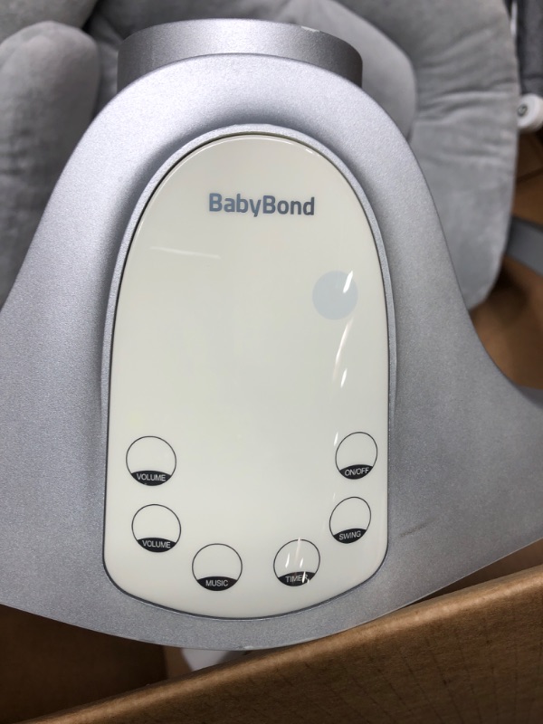 Photo 3 of BabyBond Baby Swings for Infants, Bluetooth Infant Swing with Music Speaker, Preset Lullabies, 5 Point Harness Belt, 5 Speeds and Remote Control - Portable Baby Swing for Indoor and Outdoor
