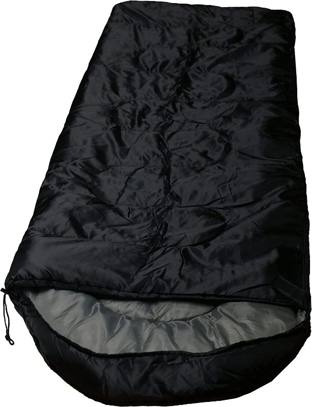 Photo 1 of  Camping Lightweight Sleeping Bags – 3 Season Warm & Cool Weather – Outdoor Gear, Adults and Kids, Hiking, Waterproof, Compact, Sleep Bag Bulk BLACK 