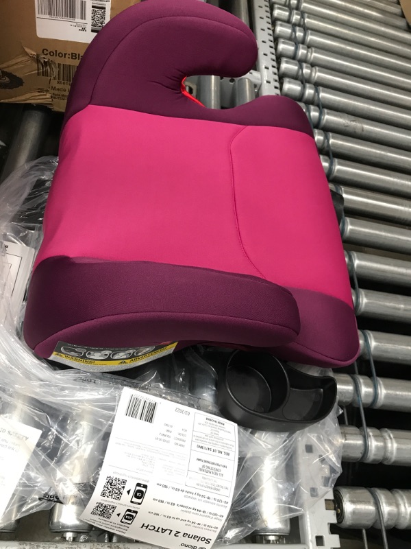 Photo 3 of Diono Solana 2 XL 2022, Dual Latch Connectors, Lightweight Backless Belt-Positioning Booster Car Seat, 8 Years 1 Booster Seat, Pink NEW! LATCH Connect Single Pink