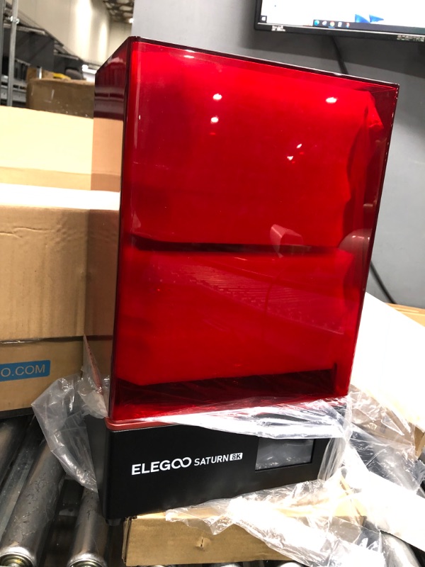Photo 1 of ELEGOO Saturn 8K MSLA 3D Printer, UV Resin Photocuring Printer with 10-Inch 8K Monochrome LCD, Matrix UV Light Source, 219 x 123 x 210 m³ / 8.62 x 4.84 x 8.27 in³2Large Printing Size