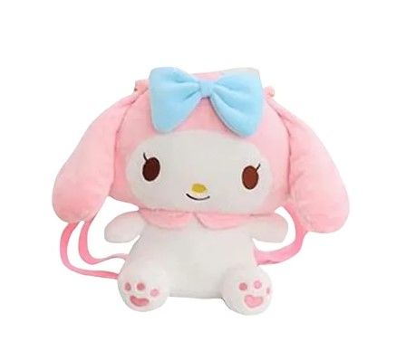 Photo 1 of 2021 New Kuromi My Melody Plush Bag Cute Cartoon Shoulder Bag School Bag Cosplay Backpack purple
