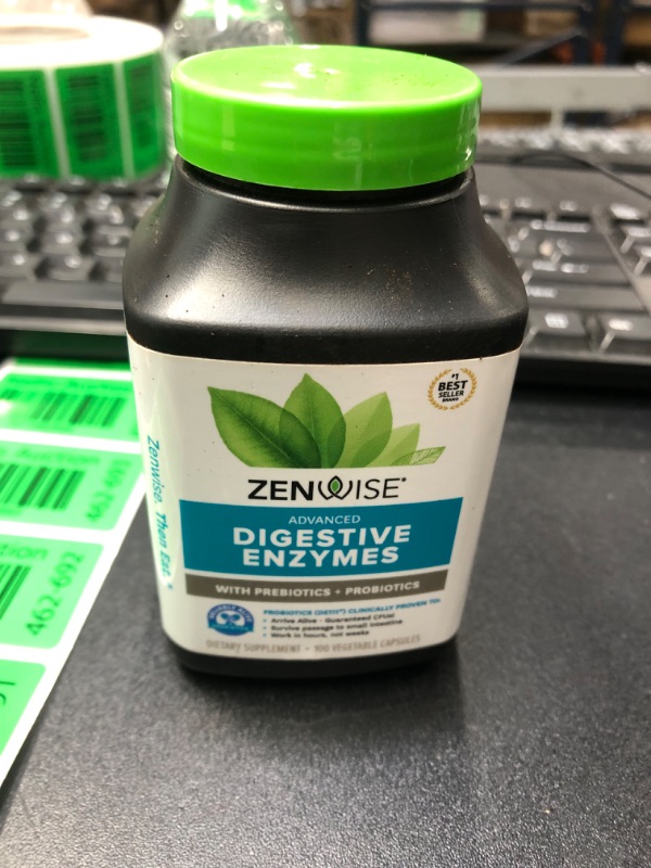 Photo 2 of **EXP DATE 07/2024** Zenwise Probiotic Digestive Multi Enzymes, Probiotics for Digestive Health, Bloating Relief for Women and Men, Enzymes for Digestion with Prebiotics and Probiotics for Gut Health - 100 Count 
