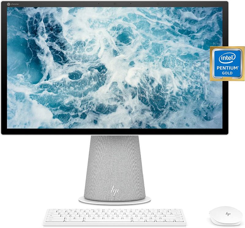 Photo 1 of parts only-HP Chromebase 21.5" All-in-One Desktop, Intel Pentium Gold 6405U Processor, 4 GB RAM, 64 GB Storage, Rotating Full HD IPS Touchscreen, Chrome OS,...
