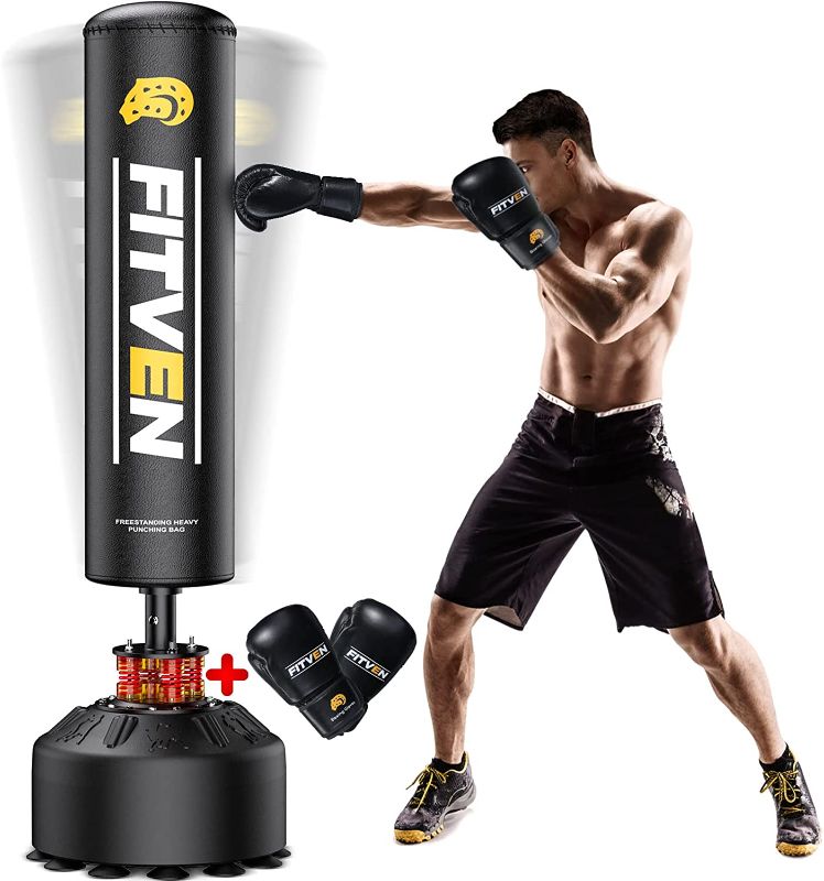 Photo 1 of *NO STAND/BASE,BAG ONLY** FITVEN Freestanding Punching Bag with Boxing Gloves Heavy Boxing Bag 