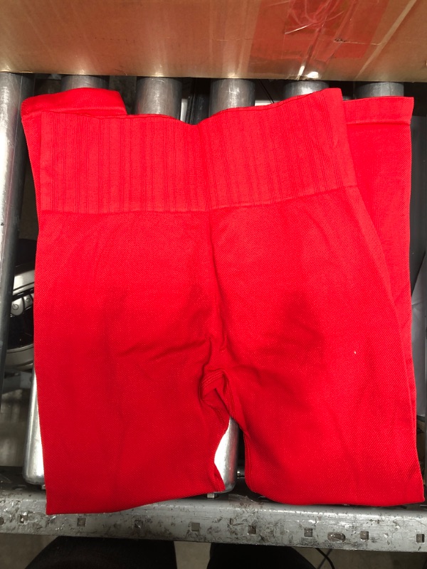 Photo 1 of SIZE M -RED ULTRA TIGHT FITTING BUTT SCRUNCH LEGGINGS 