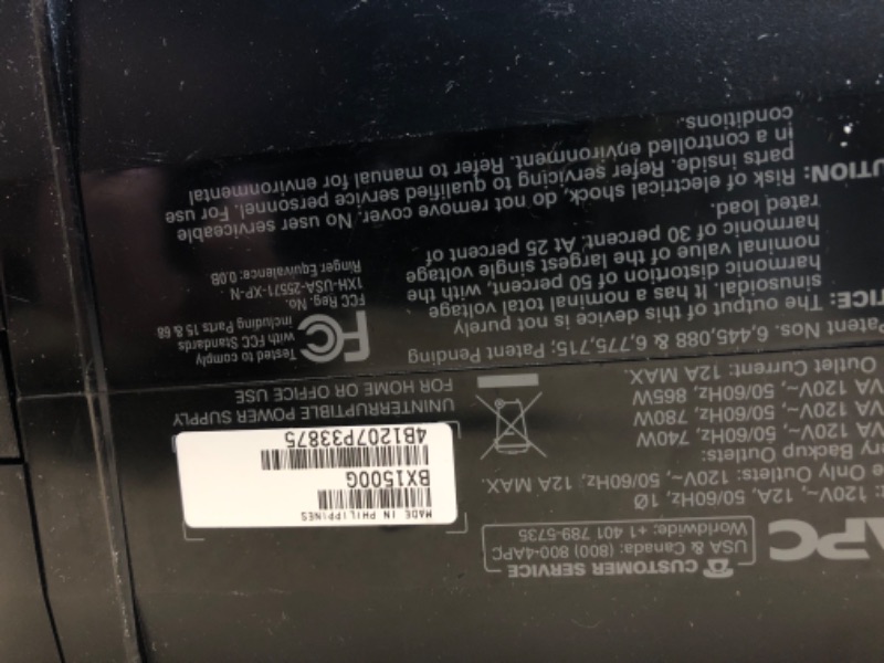 Photo 1 of APC UPS 1500VA UPS Battery Backup & Surge Protector BX1500M Backup Battery Power Supply AVR Dataline Protection
