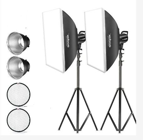 Photo 6 of Godox 2 Pack SL-60W 120W CRI95+ White Continuous Output Lighting LED Video Light Bowens Mount Kit For YouTube,Video Shooting,Studio,Children Photography,Wedding Shooting with Softbox,Light Stand(110V)