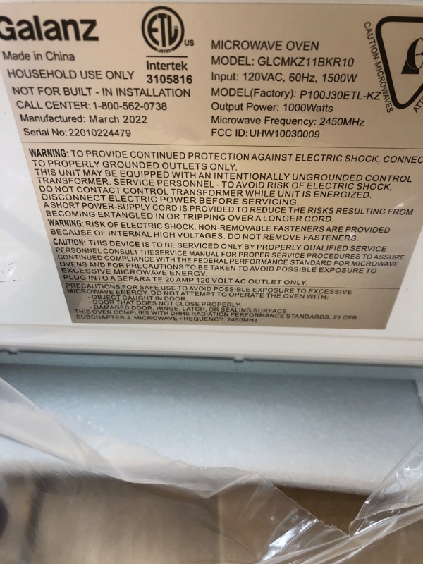 Photo 1 of 1.1 cu. ft. Retro Countertop Microwave in Black