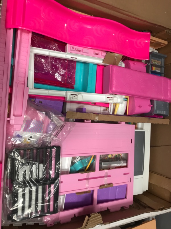 Photo 1 of Barbie Dreamhouse Doll House Playset Barbie House with 75+ Accessories Wheelchair Accessible Elevator Pool, Slide and Furniture