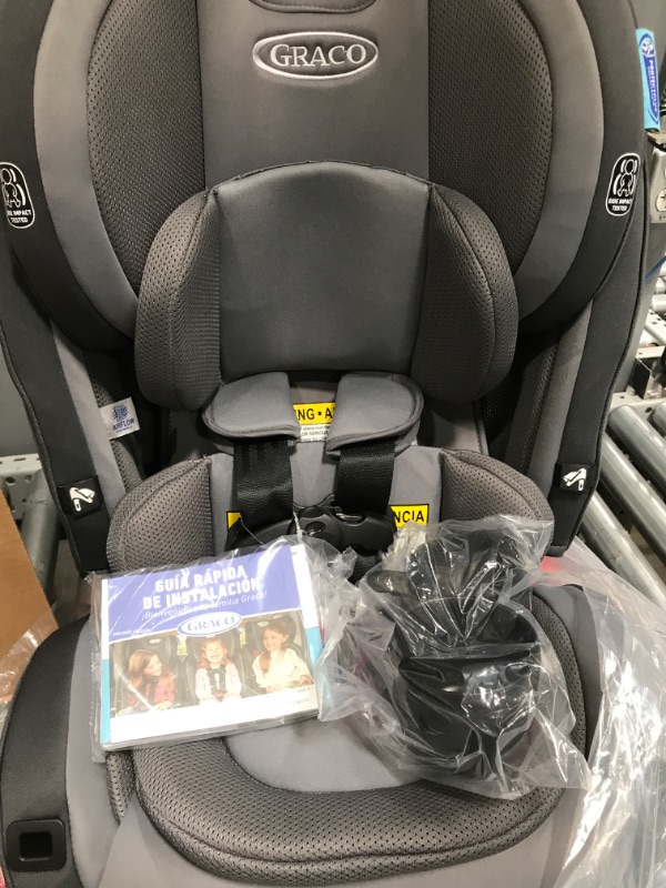 Photo 3 of Graco SlimFit3 LX 3 in 1 Car Seat | Space Saving Car Seat Fits 3 Across in Your Back Seat, Kunningham SlimFit w/ 3-Across Fit 