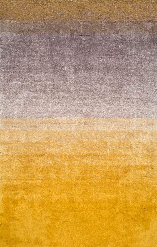 Photo 1 of Ana Ombre Shag Yellow 3 ft. x 5 ft. Area Rug