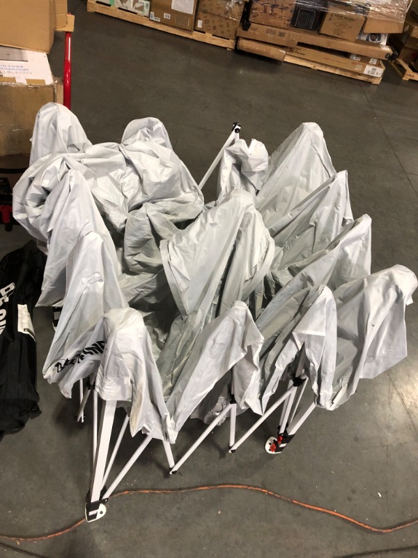 Photo 5 of **USED/DAMAGE/SEE NOTES*** OUTFINE Pop-up Canopy 10x10 Patio Tent Instant Gazebo Canopy with Wheeled Bag (Light White, 10*10FT)