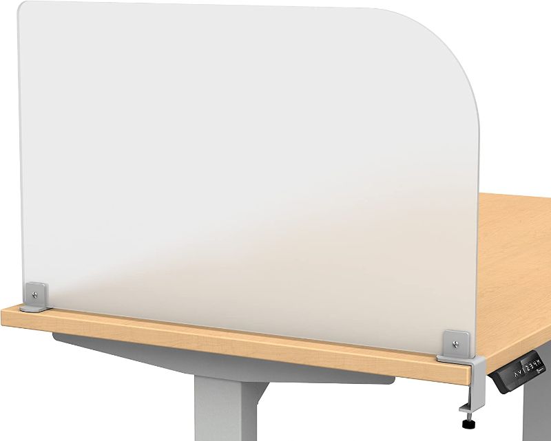 Photo 1 of VaRoom - Desk Divider and Desk Dividers for Students. Desk Privacy Panel and Privacy Shields for Student Desks. Privacy Divider. Frosted Acrylic Clamp-on
