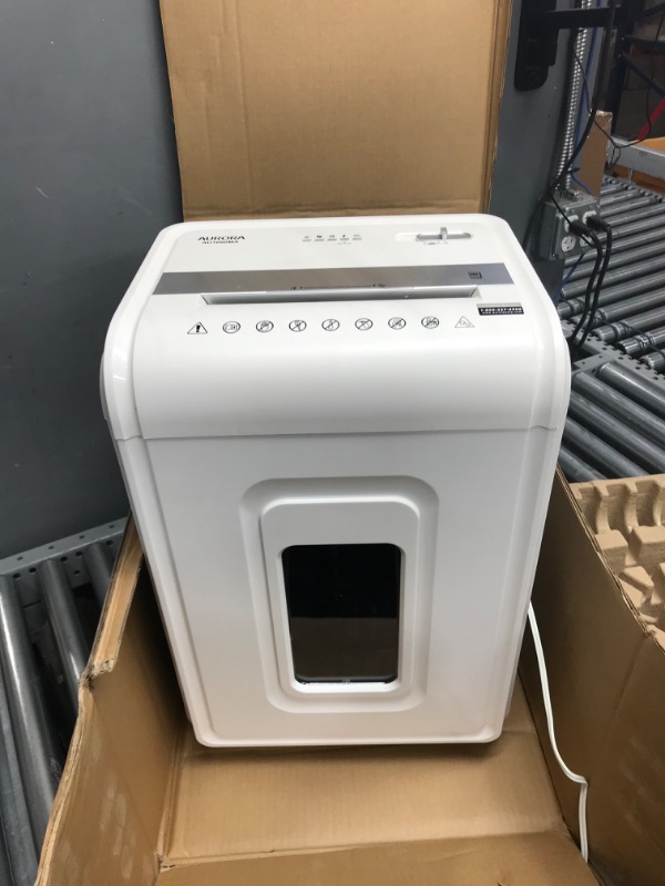 Photo 4 of DEFECTIVE ** READ NOTES Aurora Heavy Duty High Security 16-Sheet Micro-Cut Shredder/Anti-Jam/60 Min Run Time/ 7-Gallon Pullout Basket and Casters 16-Sheet MicroCut 60-Min Run Time