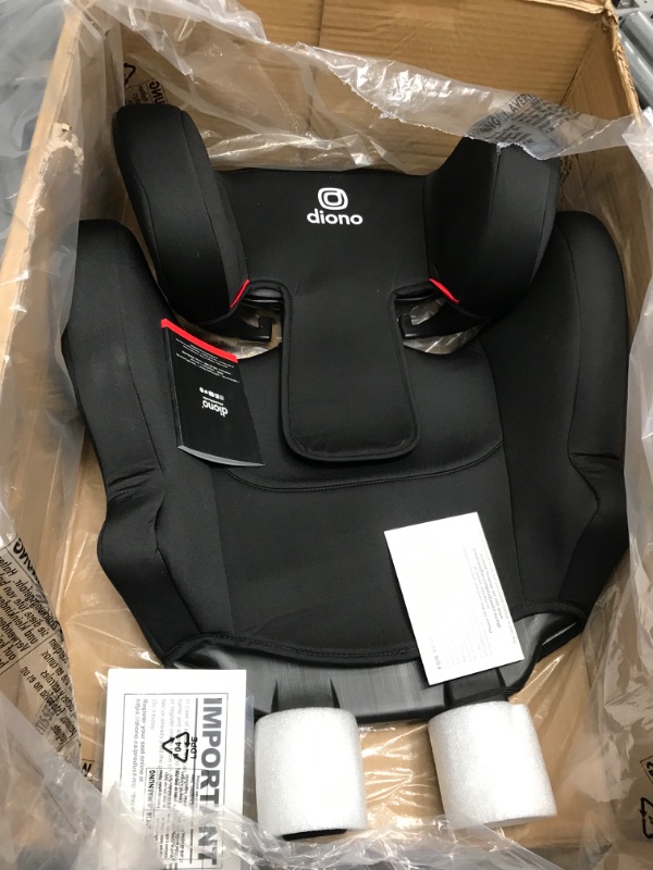 Photo 4 of Diono Cambria 2 XL 2022, Dual Latch Connectors, 2-in-1 Belt Positioning Booster Seat, High-Back to Backless Booster with Space and Room to Grow, 8 Years 1 Booster Seat, Black NEW! Black