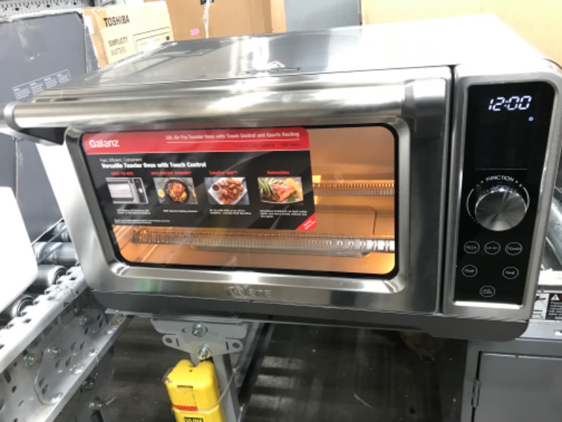 Photo 1 of Galanz 6-Slice Toaster Oven with Digital Touch Control Panel & 30% Faster Cooking, Quartz Heating Element, TotalFry 360 Air Fry Technology, 12 Presets, 1.1 Cu Ft, 32L, Stainless Steel 32L Touchscreen+Knob