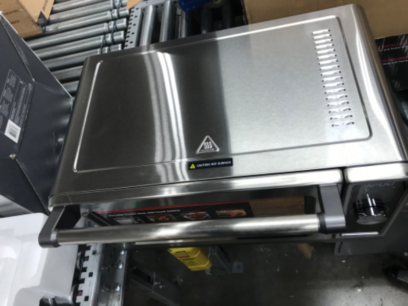 Photo 1 of Galanz 6-Slice Toaster Oven with Digital Touch Control Panel & 30% Faster Cooking, Quartz Heating Element, TotalFry 360 Air Fry Technology, 12 Presets, 1.1 Cu Ft, 32L, Stainless Steel 32L Touchscreen+Knob