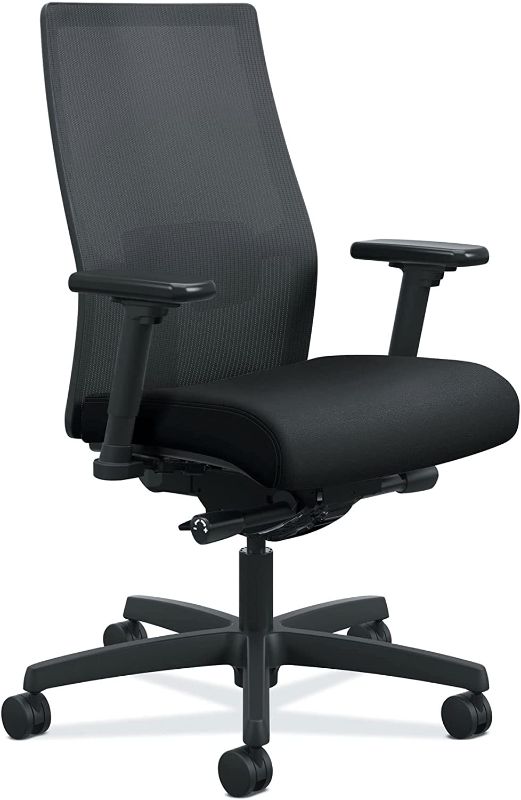 Photo 1 of HON Ignition 2.0 Ergonomic Office Chair Mesh Back Computer Desk Chair - Synchro-Tilt Recline, Lumbar Support, Swivel Wheels, Comfortable for Long Hours in Home Office & Task Work - Executive Black
