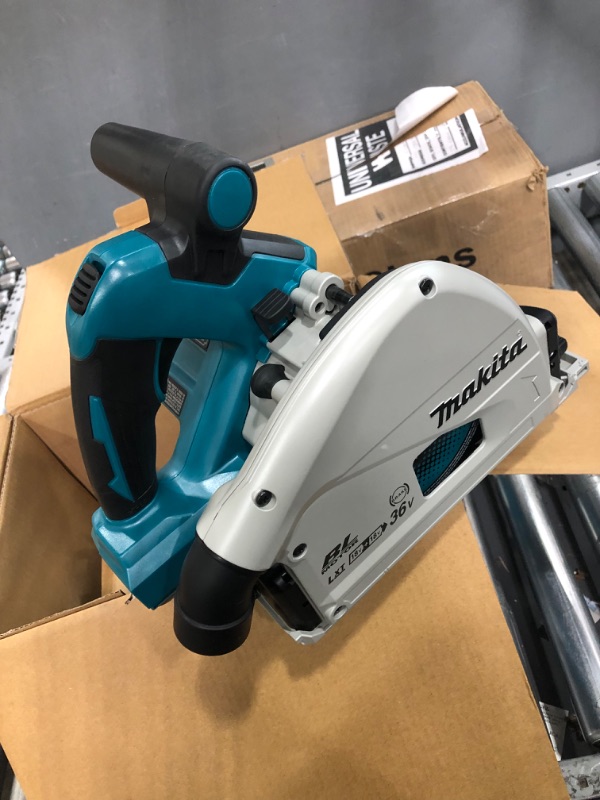 Photo 3 of **BATTERIES NOT INCLUDED*** Makita Makita Circular Saw: 6 1/2 in Blade Dia., 2 3/16 in Max. Cutting Dp 0 Deg., 1 Left to 48 Right, 36V DC