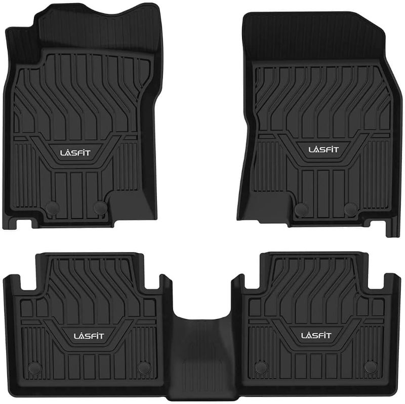 Photo 1 of 
LASFIT Floor Mats for 2014-2020 Nissan Rogue, All Weather Upgraded Custom Fit TPE Floor Liners (Not fit Rogue Sport or Select Models), 1st & 2nd Row, Black