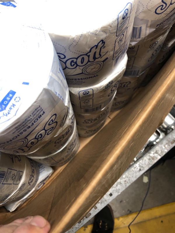 Photo 2 of 78 ROLLS Scott® Professional 100% Recycled Fiber Standard Roll Bathroom Tissue (13217), 2-Ply, White, 78 Rolls / Case, 473 Sheets / Roll, 37,840 Sheets / Case