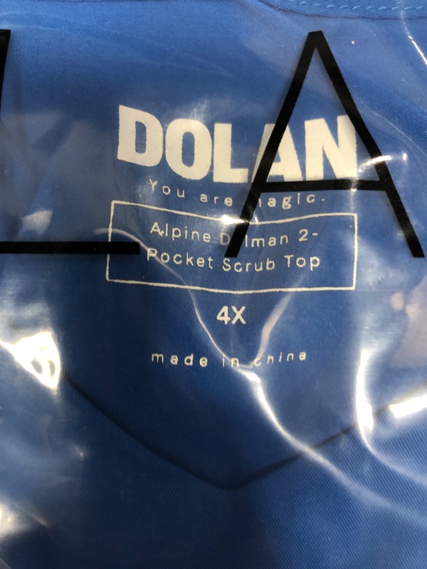Photo 1 of Alpine Dolam 2-Pocket Scrub Top Size 4X V-Neck SFI124X Royal Blue XXXXL