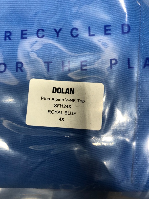 Photo 4 of Alpine Dolam 2-Pocket Scrub Top Size 4X V-Neck SFI124X Royal Blue XXXXL