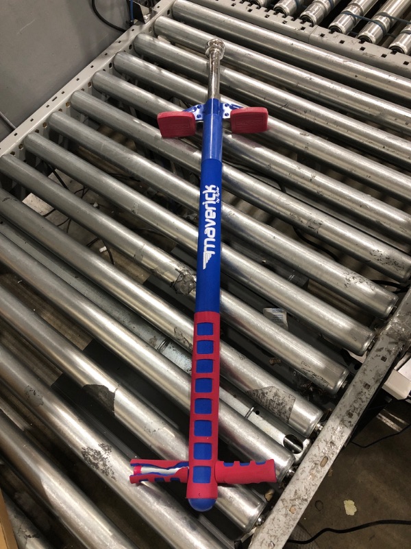 Photo 2 of Flybar Foam Maverick Pogo Stick for Kids Ages 5+, Weights 40 to 80 Pounds by The Original Pogo Stick Company Red/Blue