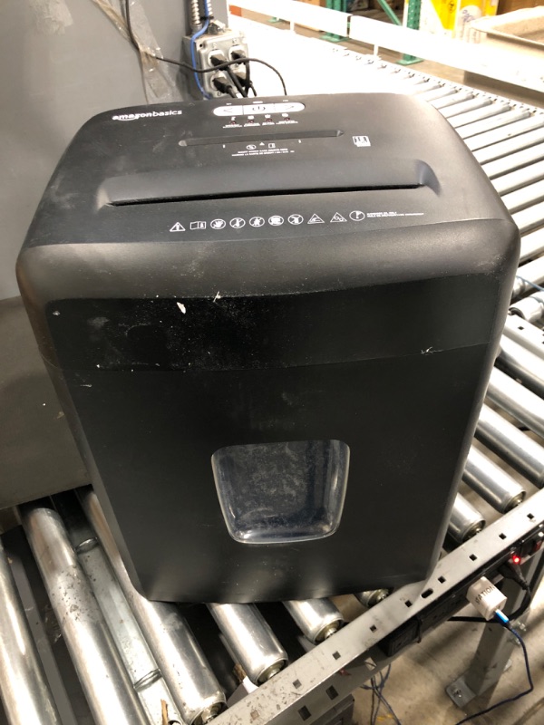 Photo 1 of Amazon Basics 15-Sheet Cross Cut Paper Shredder and Credit Card CD Shredder with 6 Gallon Bin 15 Sheet - new model Shredder