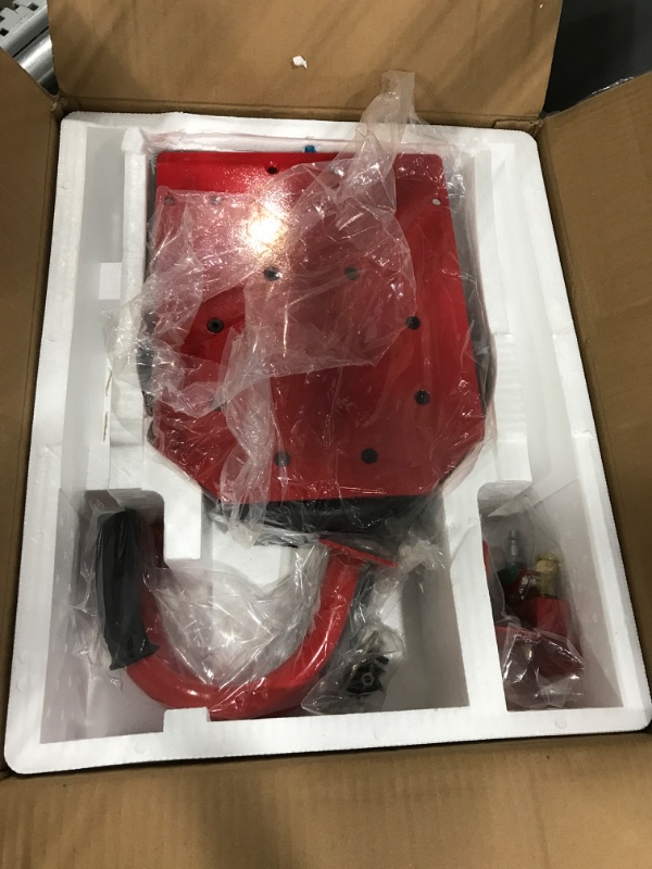 Photo 2 of VEVOR Air Jack, 3 Ton/6600 lbs Triple Bag Air Jack, Air Bag Jack Lift Up to 15.75 Inch, 3-5S Fast Lifting Air Bag Jack for Cars with Short Handle (Red)