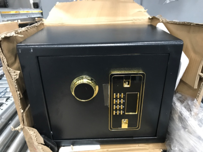 Photo 2 of 2.2 Cubic Upgrade Safe Box Fireproof Waterproof, Security Home Safe Box with Digital Combination, Electronic Keypad & Keys Interior Lock Box, Fireproof Safe for Side Arm Cash and Important Papers