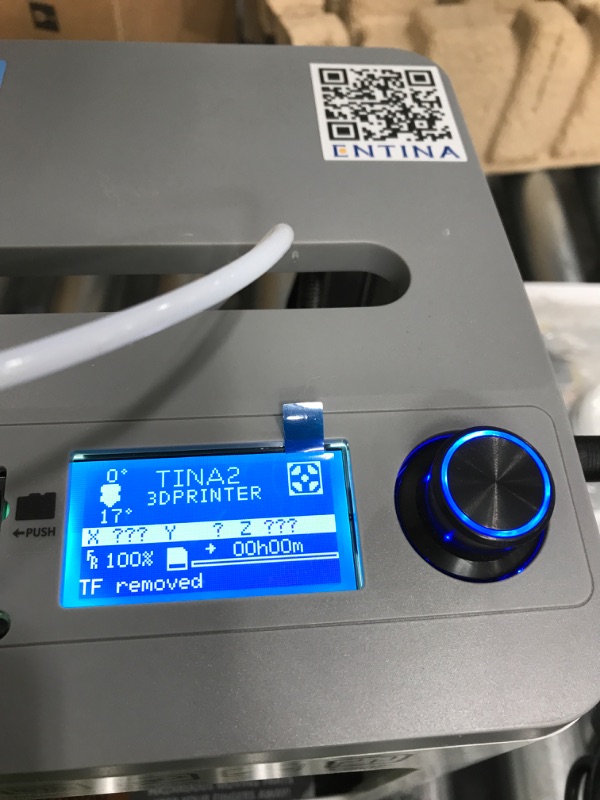 Photo 2 of Entina Mini 3D Printers Tina 2, Fully Assembled and Auto Leveling 3D Printer for Beginners, Removable Magnetic Platform, High Precision Printing with PLA/PLA Pro/TPU, Printing Size 3.9x4.7x3.9 inch MicroSD Card