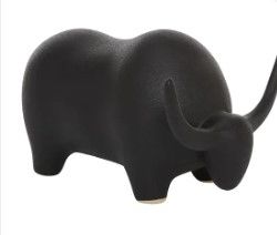 Photo 1 of Litton Lane Black Ceramic Bull Sculpture