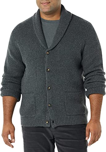 Photo 1 of Amazon Essentials Men's Long-Sleeve Soft Touch Shawl Collar Cardigan
