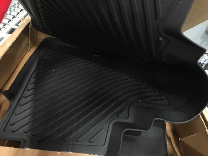 Photo 2 of OEDRO Floor Mats Compatible for 2015-2023 Ford F-150 SuperCrew Cab, Unique Black TPE All-Weather Guard, Includes 1st & 2nd Front Row and Rear Floor...
