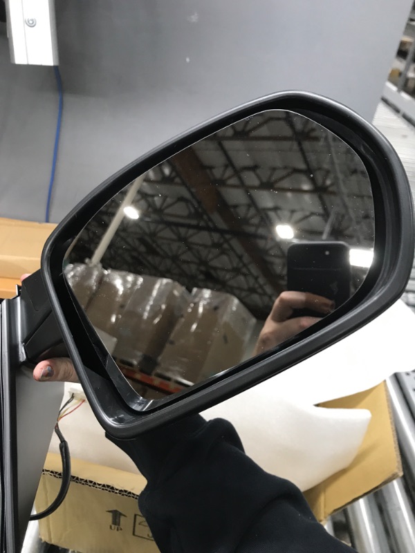 Photo 3 of 63044H - Fit System Driver Side Mirror for 12-16 Honda CR-V EX-L Model, textured black w/ PTM cover, aspherical lens, foldaway, Heated Power